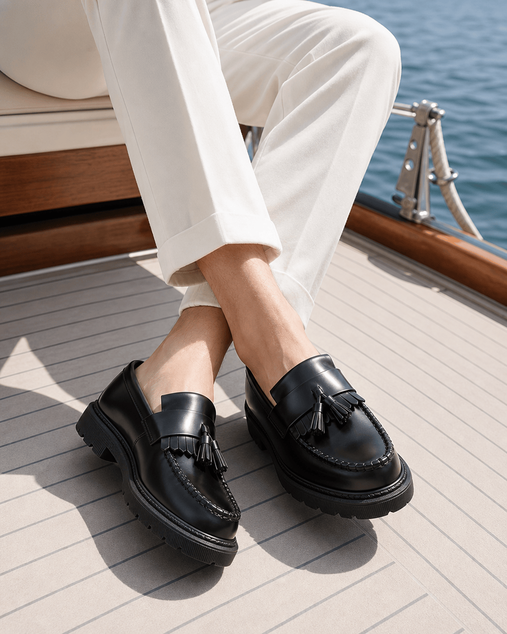 Loafers Signature Men's Glossy Black Penny Loafers