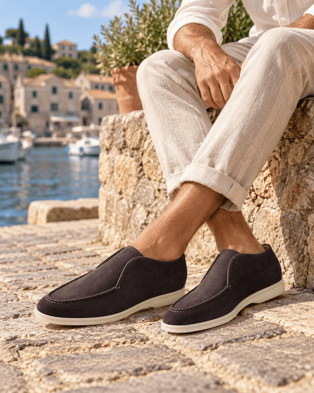 Loafers Signature Men's High-Top Ankle Slip-On Loafers
