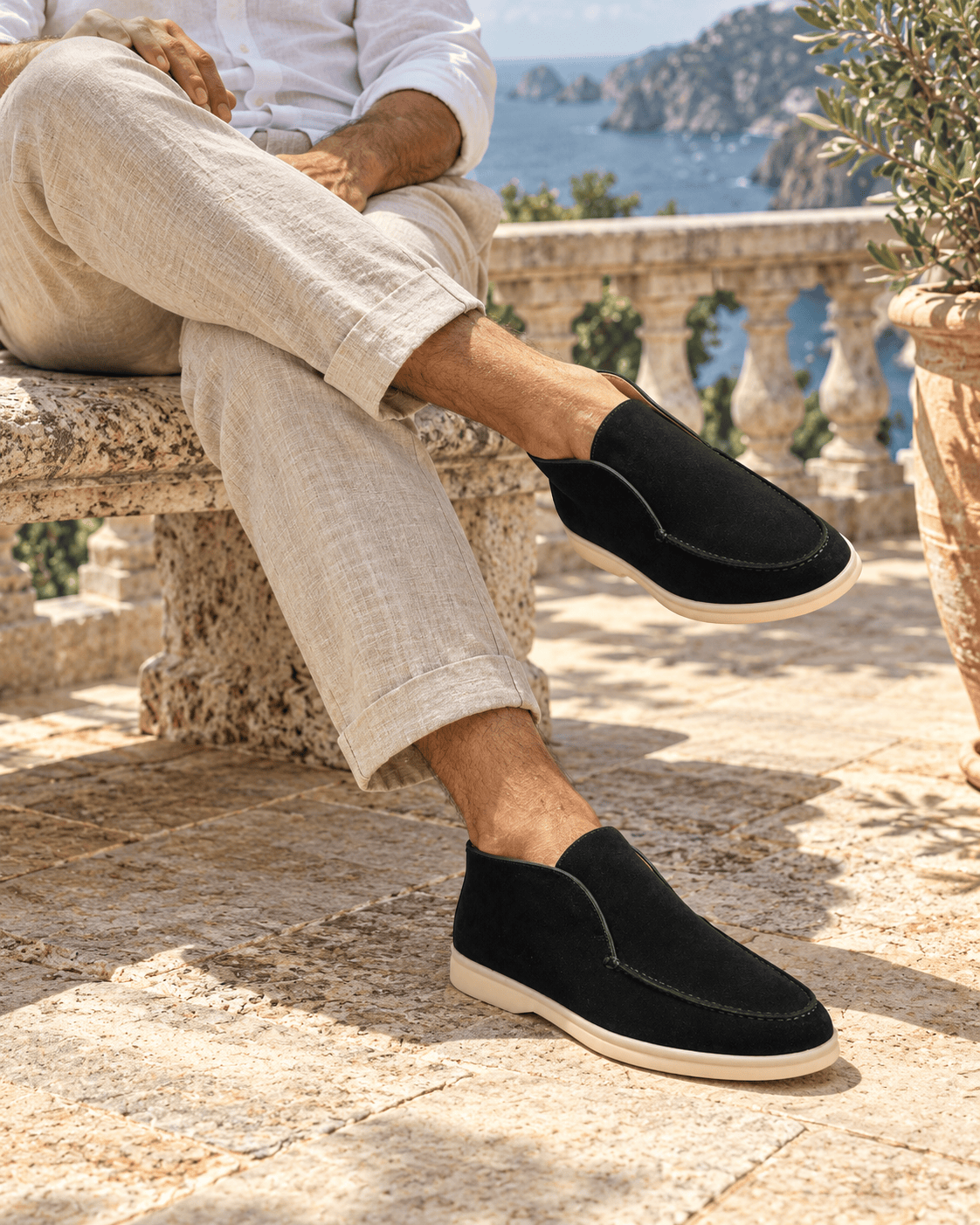 Loafers Signature Men's High-Top Ankle Slip-On Loafers