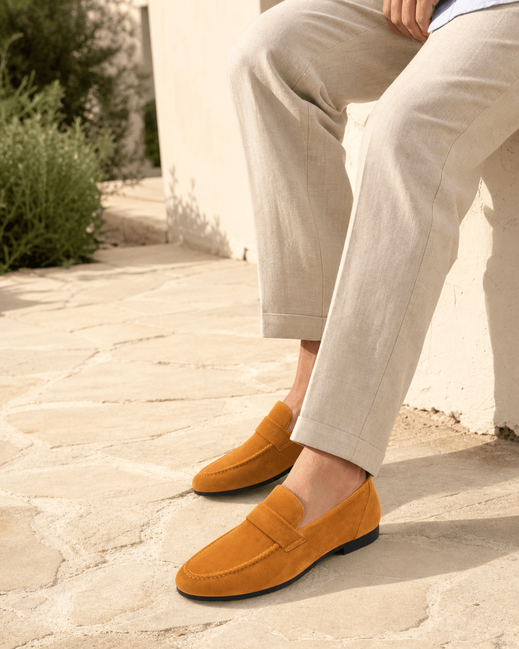 Loafers Signature Men's Leather Flat Driving Loafers