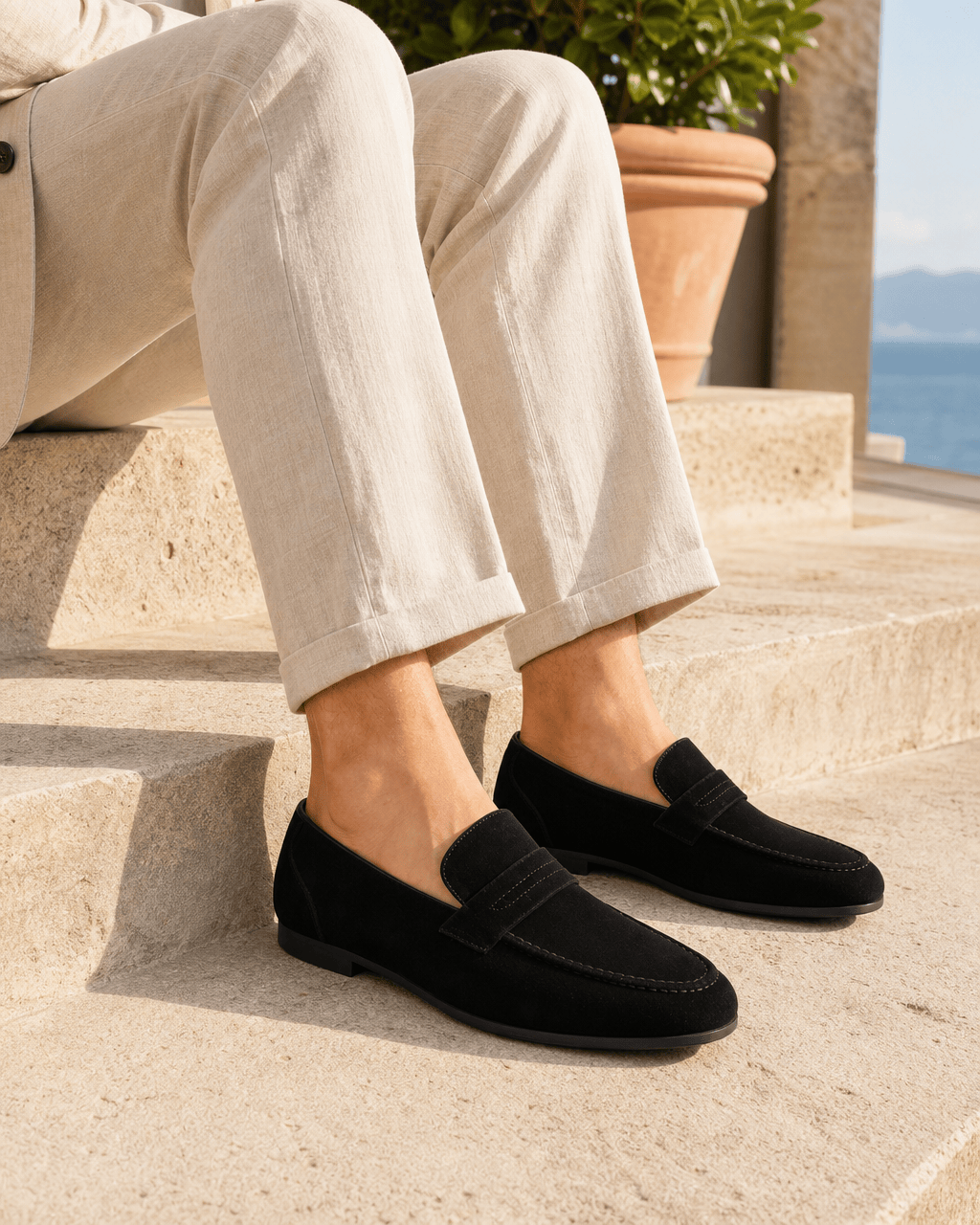 Loafers Signature Men's Leather Flat Driving Loafers