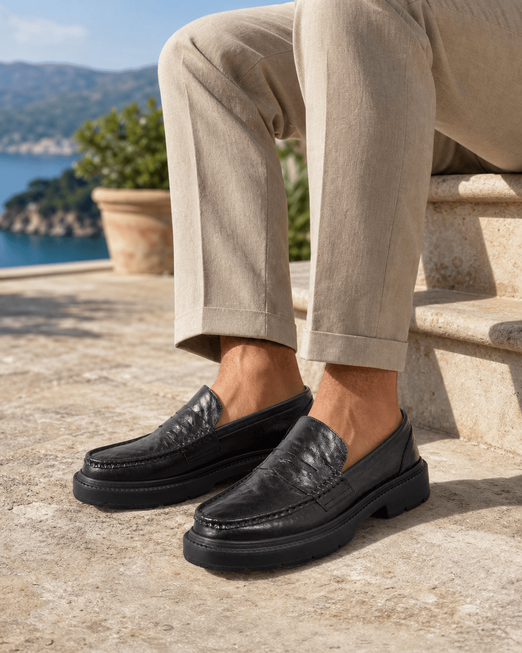 Loafers Signature Men's Lug Sole Penny Loafers