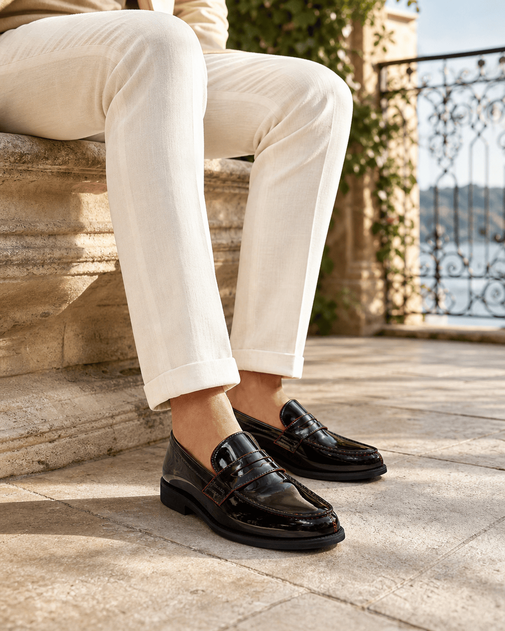 Loafers Signature Men's Patent Leather Horsebit Loafers