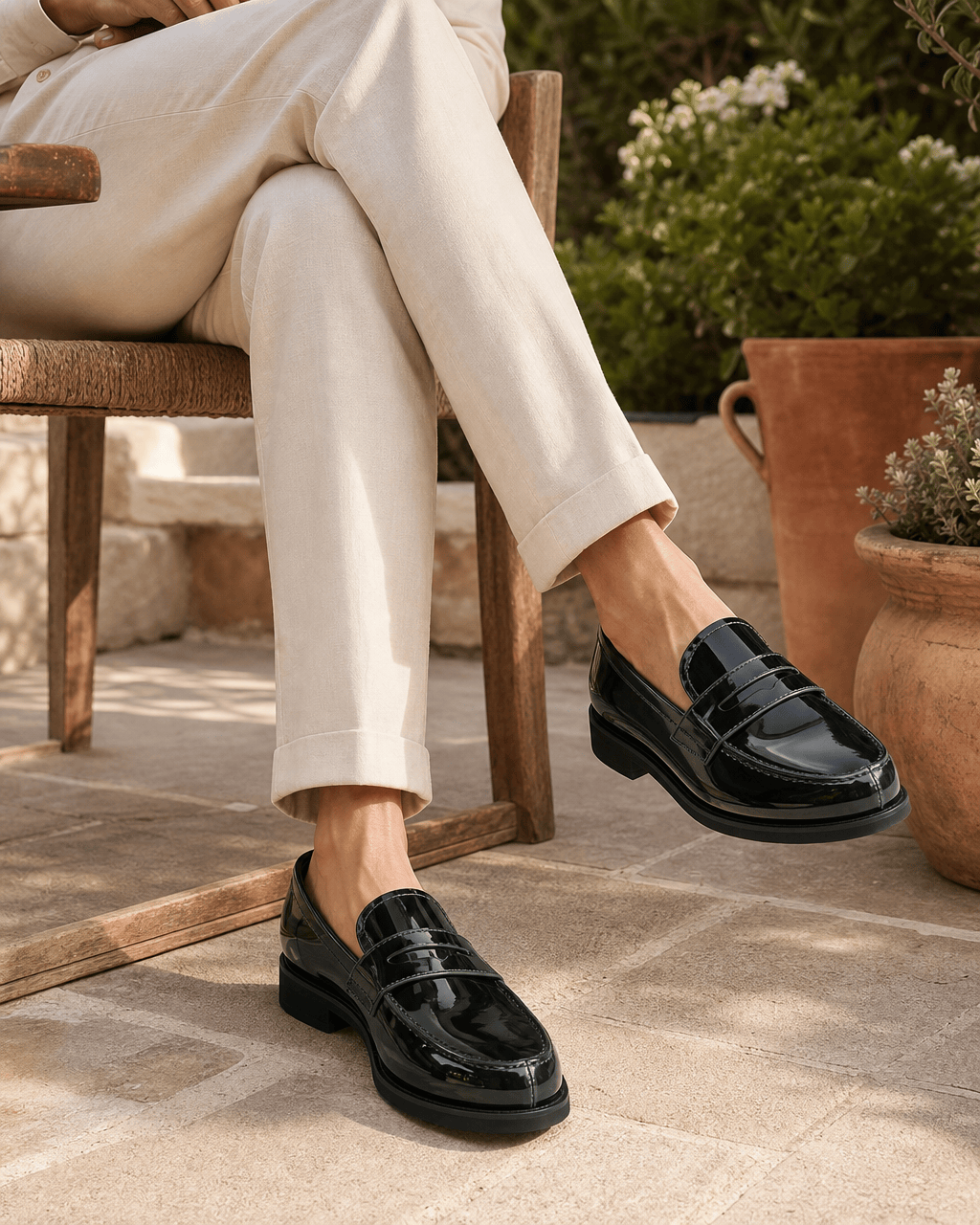 Loafers Signature Men's Patent Leather Horsebit Loafers