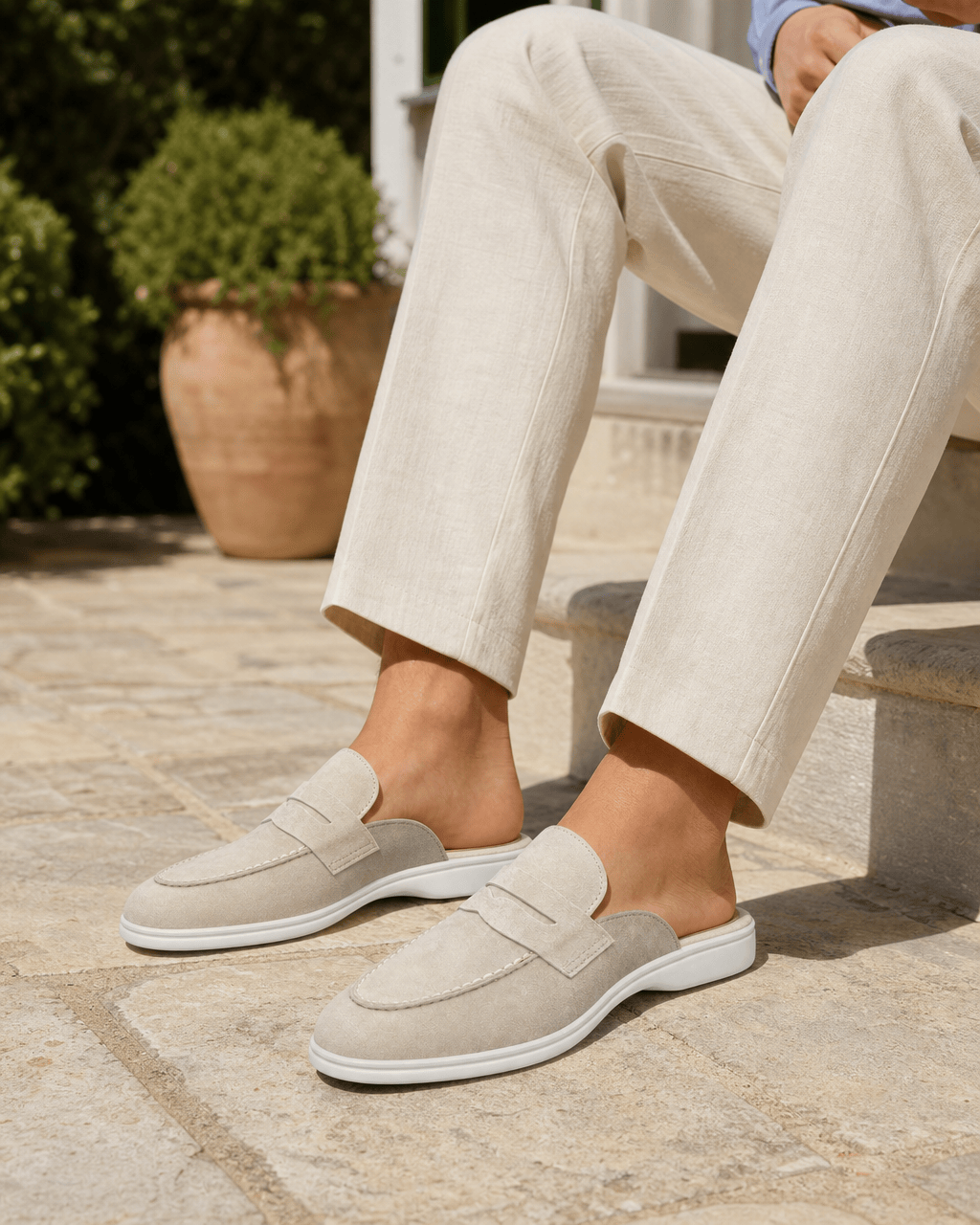 Loafers Signature Men's Sheep Nubuck Backless Mules