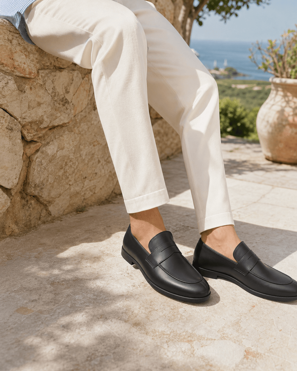 Loafers Signature Men's Split Leather Platform Loafers
