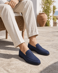 Loafers Signature Men's Split Leather Platform Loafers