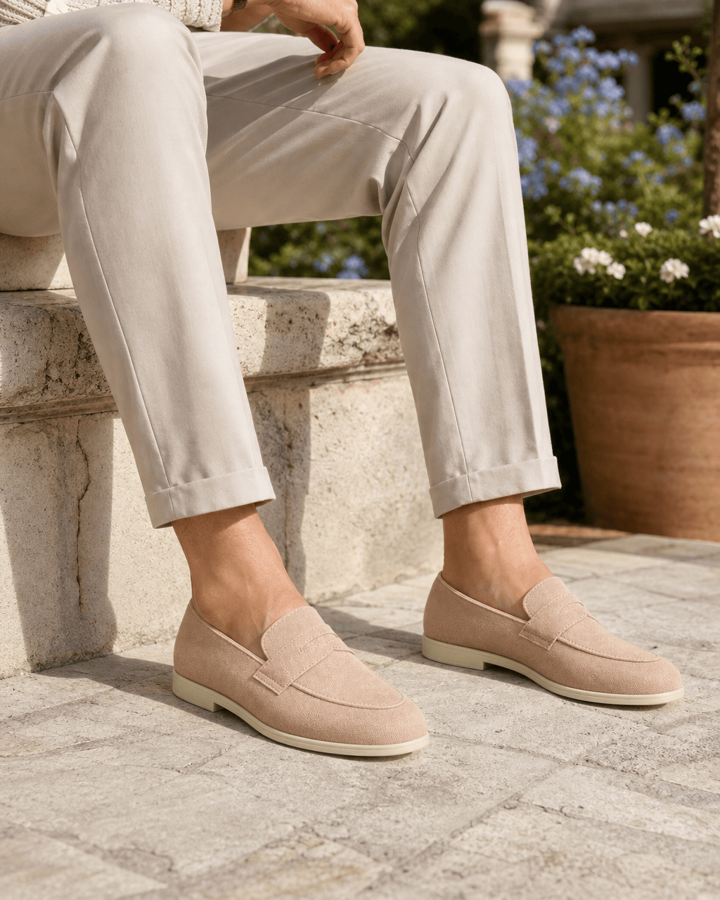 Loafers Signature Men's Split Leather Platform Loafers