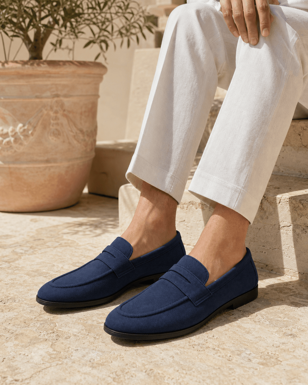 Loafers Signature Men's Split Leather Slip-On Loafers