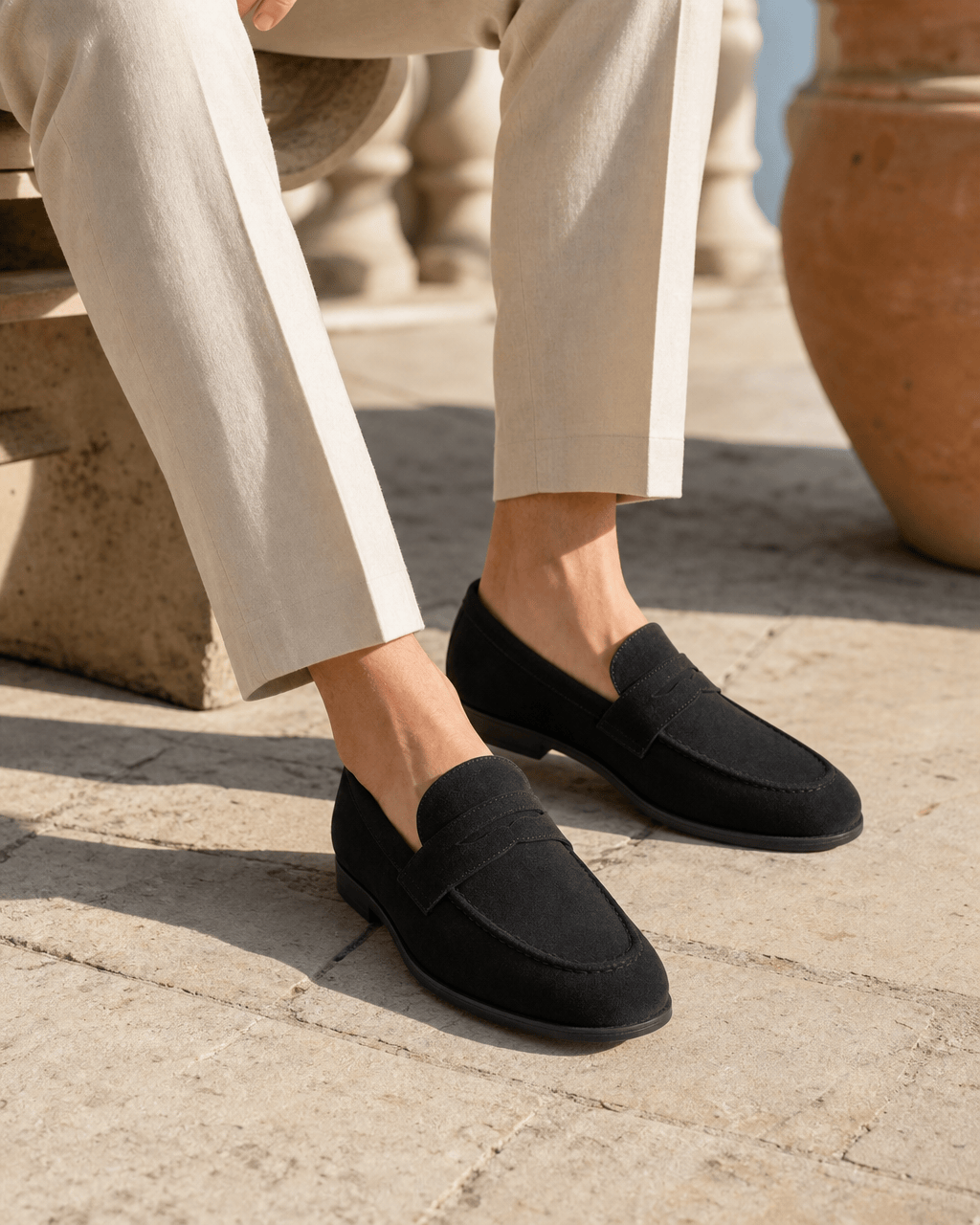 Loafers Signature Men's Split Leather Slip-On Loafers