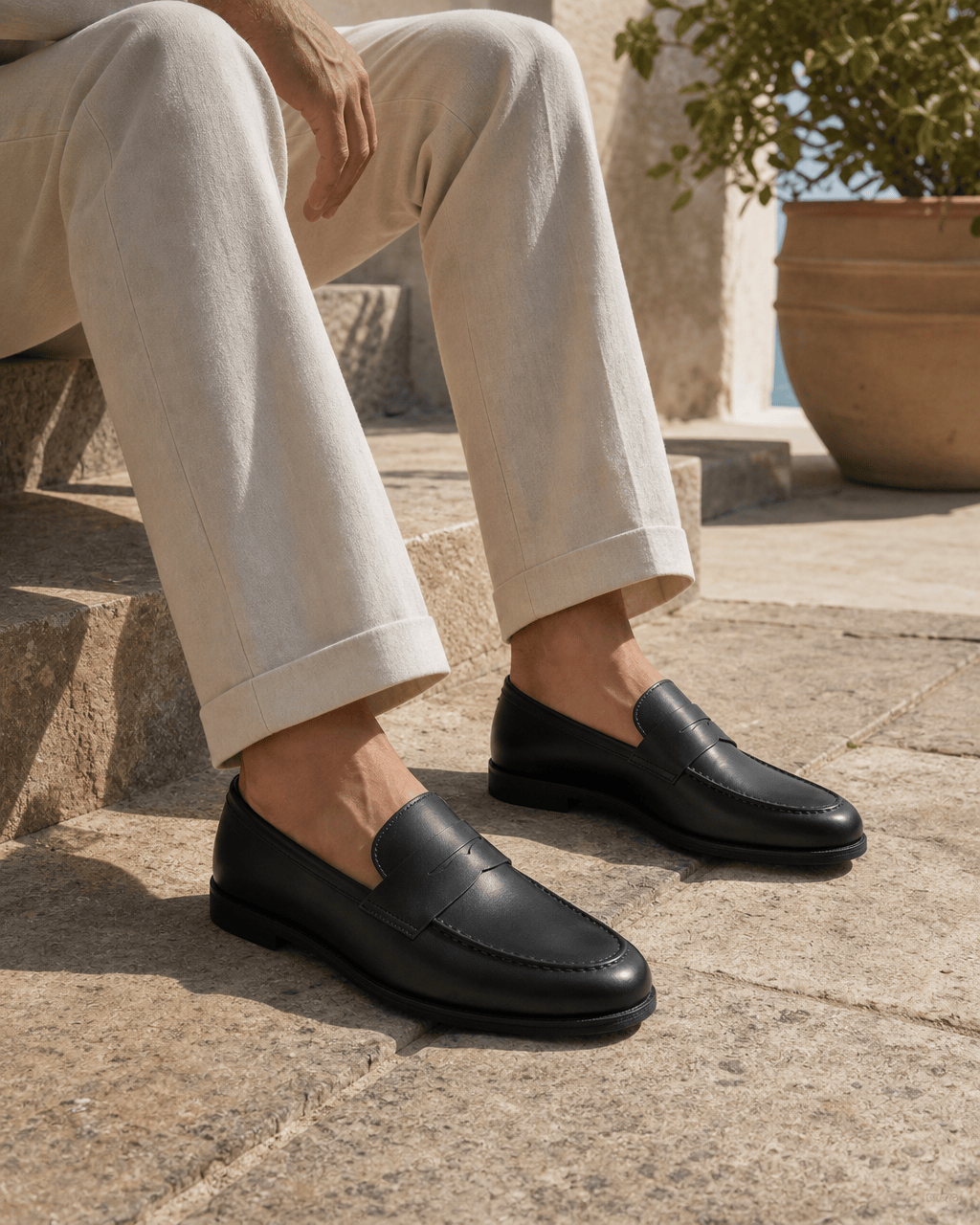 Loafers Signature Men's Split Leather Slip-On Loafers