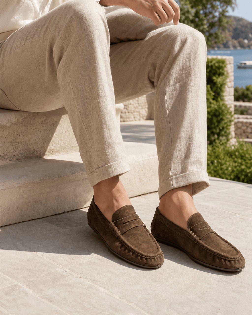 Loafers Signature Men's Suede-Effect Flat Loafers