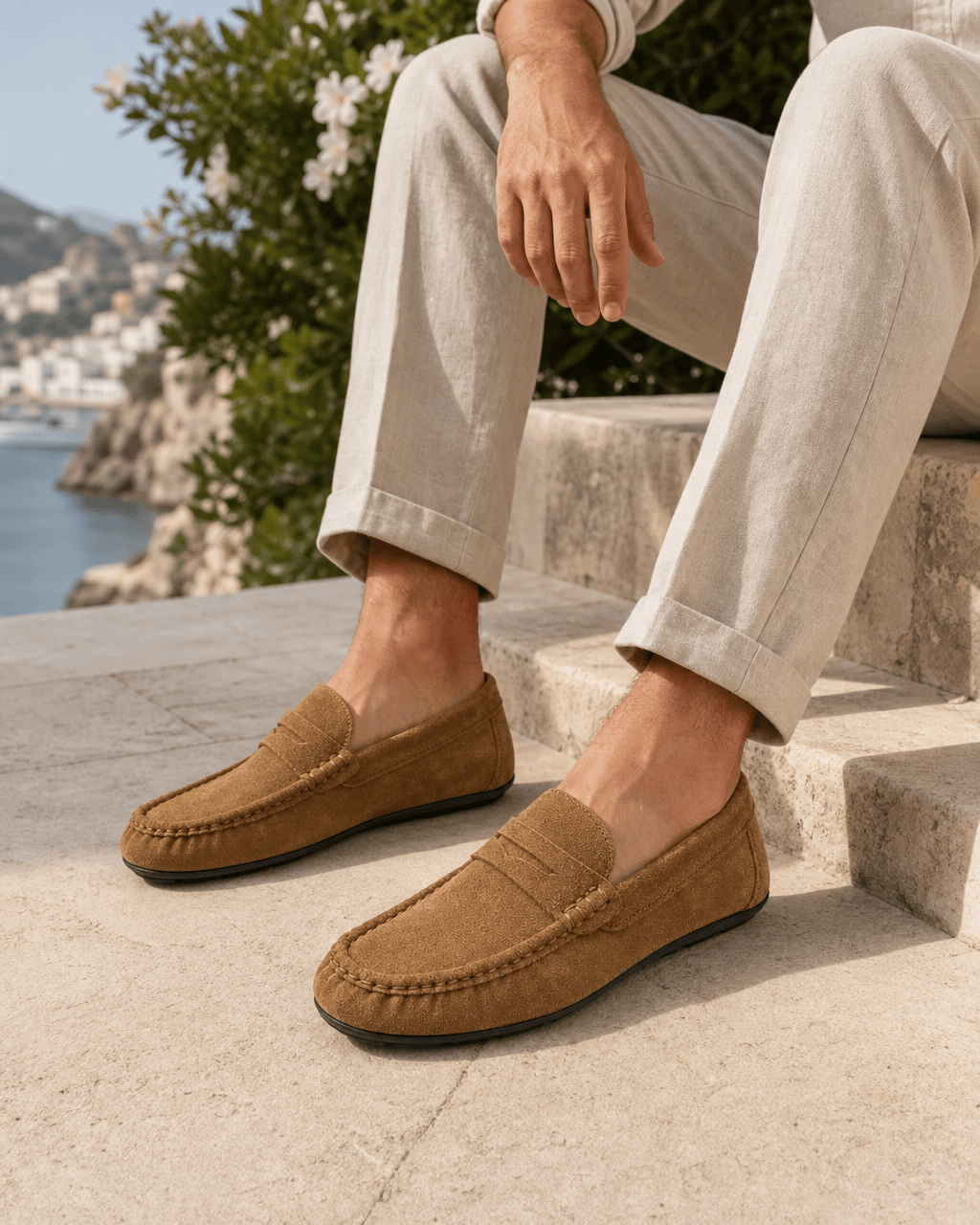 Loafers Signature Men's Suede-Effect Flat Loafers