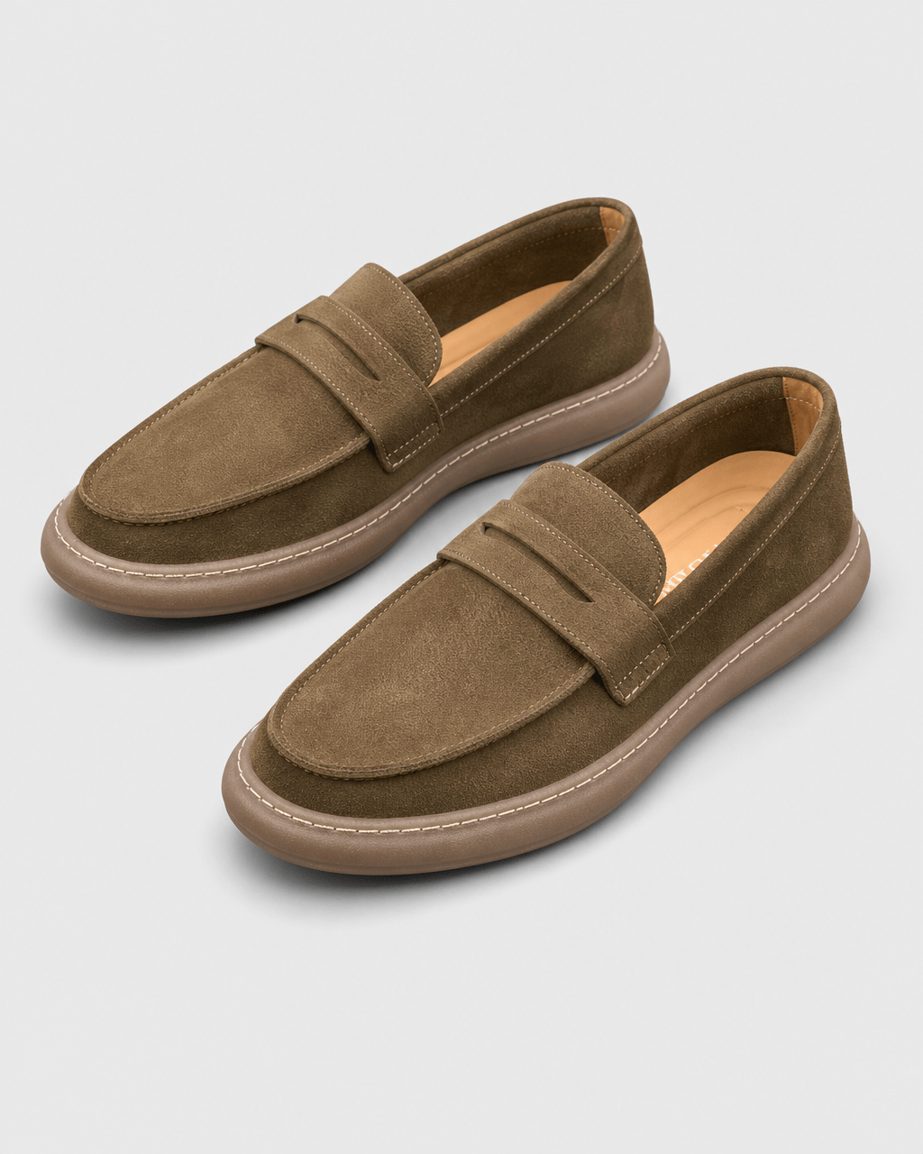 Loafers Signature Men's Suede-Finish Cow Leather Loafers