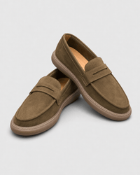 Loafers Signature Men's Suede-Finish Cow Leather Loafers