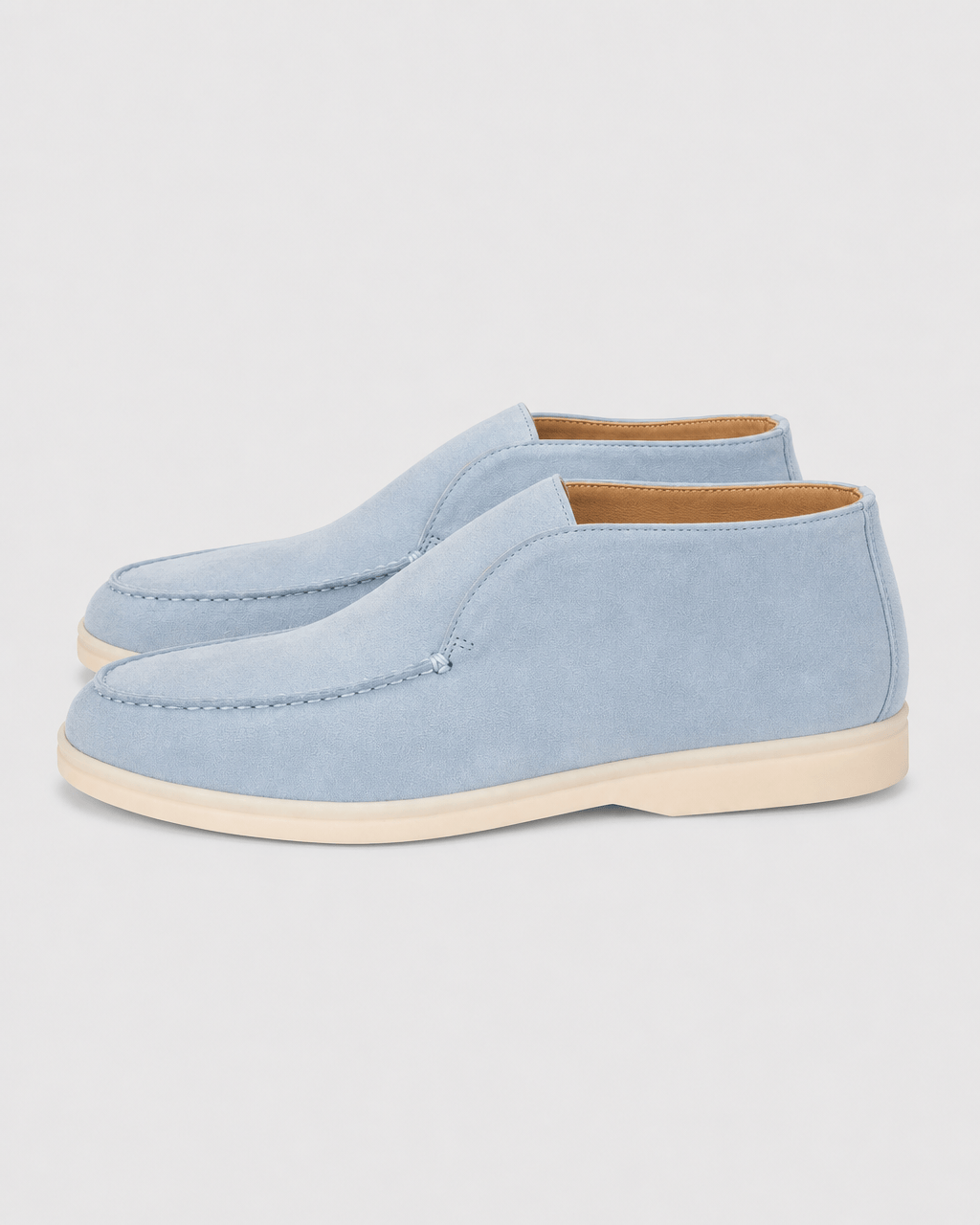 Loafers Signature Men's Suede Leather High-Top Slip-On Boots