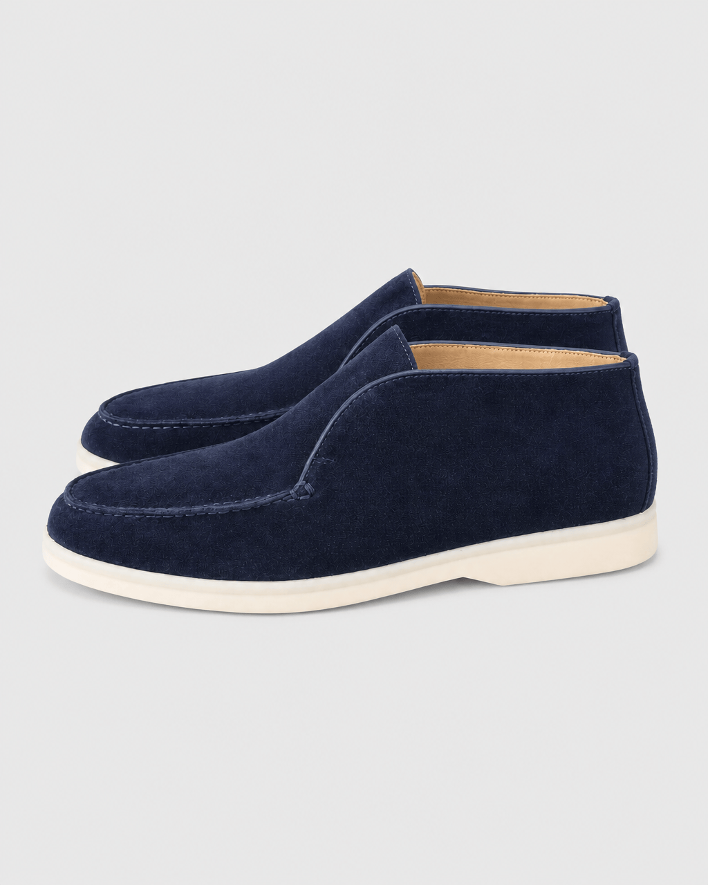 Loafers Signature Men's Suede Leather High-Top Slip-On Boots