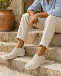 Loafers Signature Men's Suede Leather High-Top Slip-On Boots