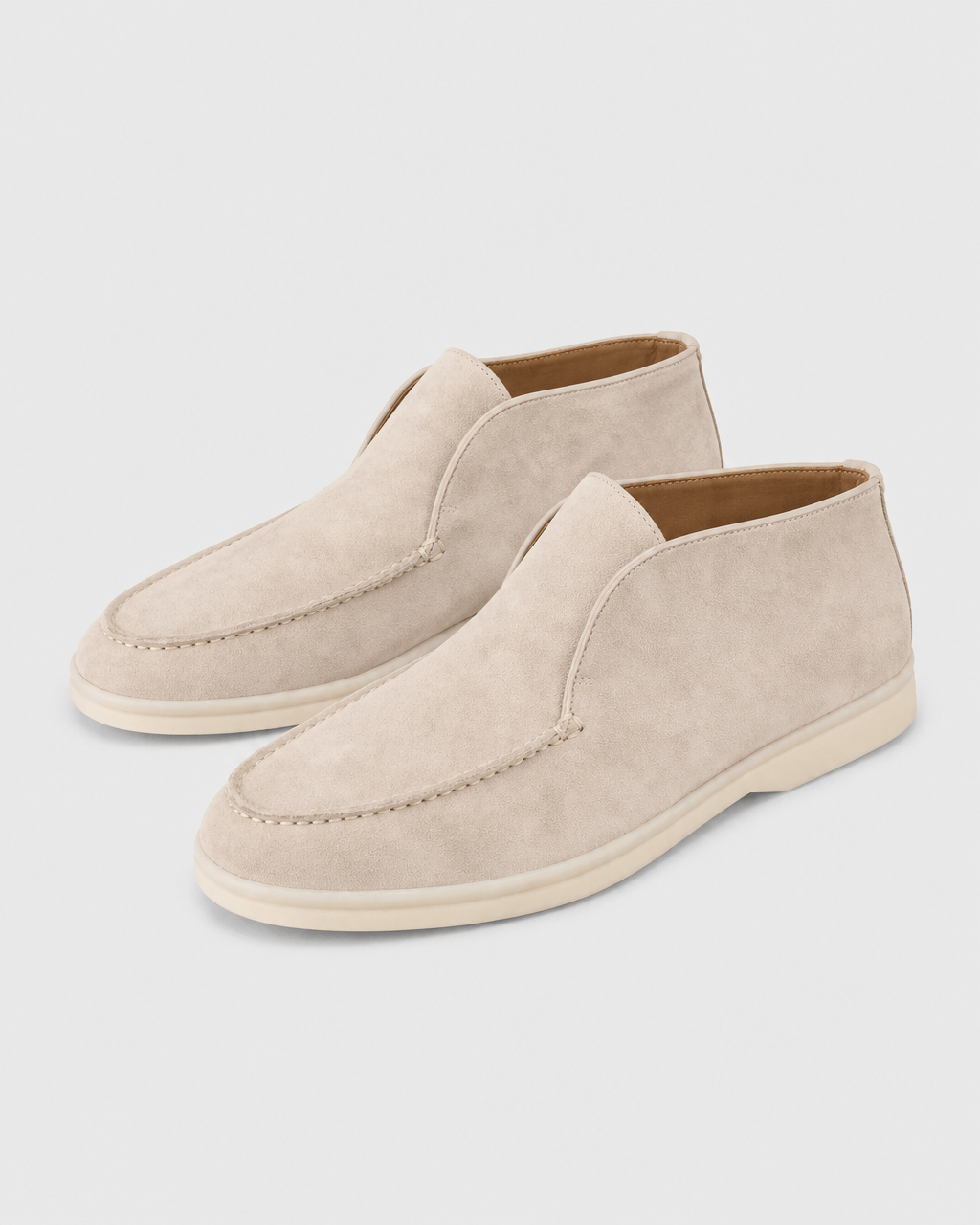 Loafers Signature Men's Suede Leather High-Top Slip-On Boots