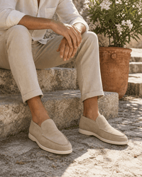 Loafers Signature Men's Suede Leather High-Top Slip-On Boots