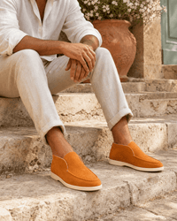 Loafers Signature Men's Suede Leather High-Top Slip-On Boots