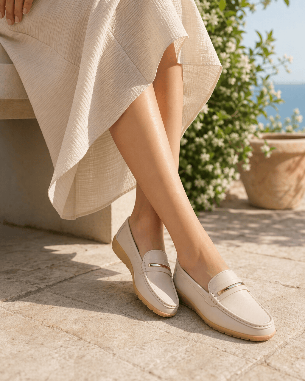Loafers Signature Women's Cow Leather Wedge Loafers