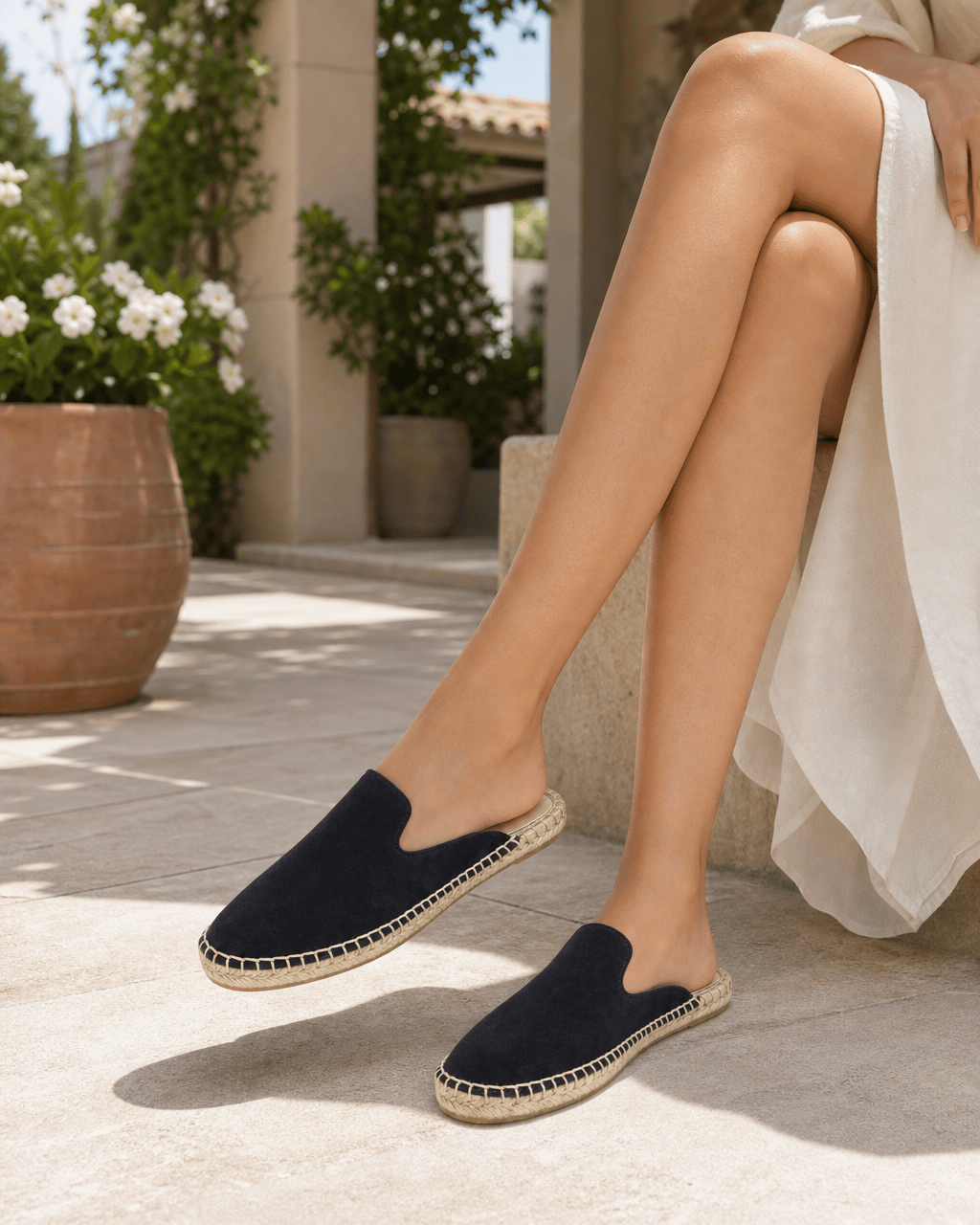 Loafers Signature Women's Cow Suede Espadrille Mules