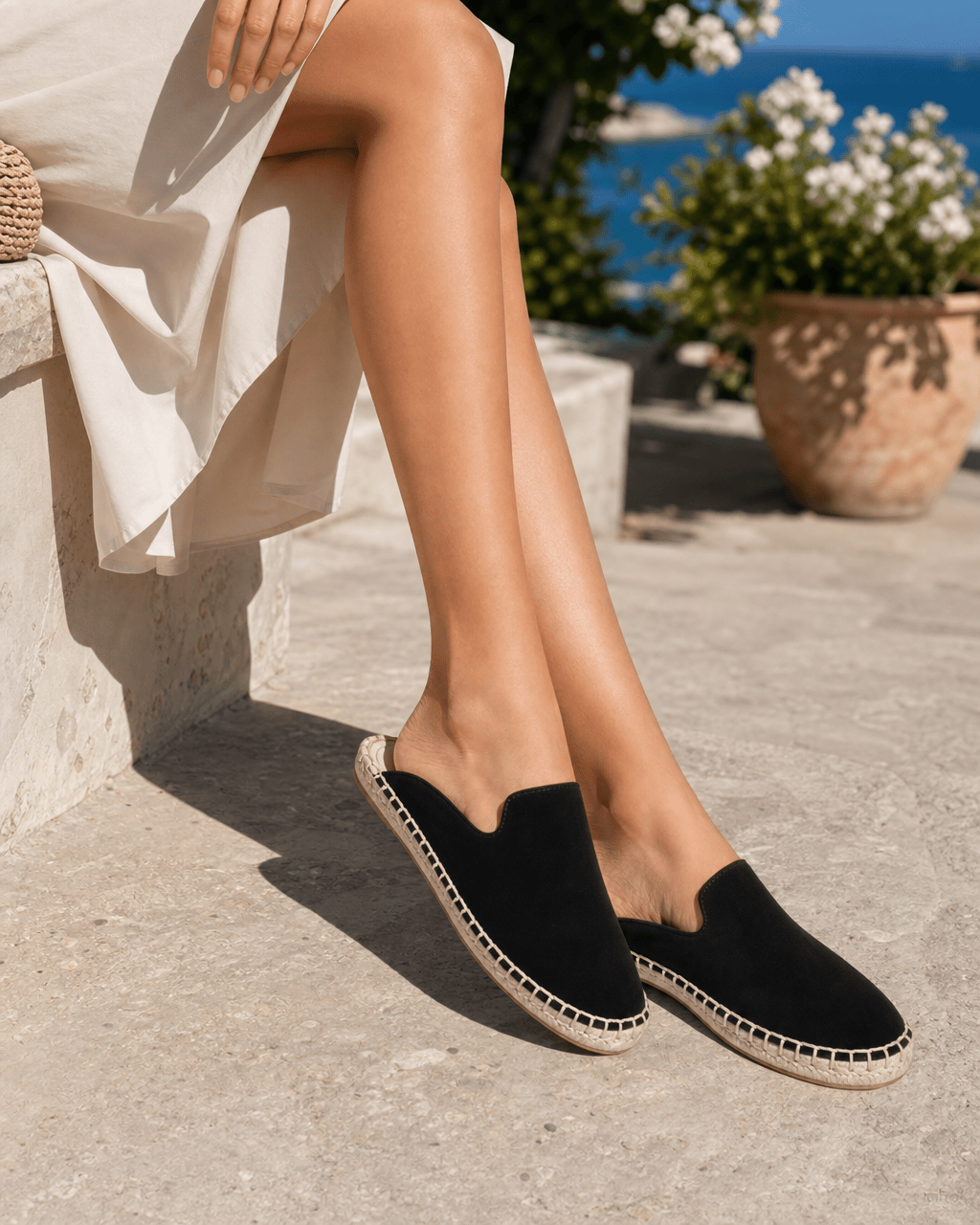 Loafers Signature Women's Cow Suede Espadrille Mules