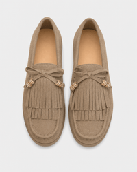Loafers Signature Women's Cow Suede Fringe Flats