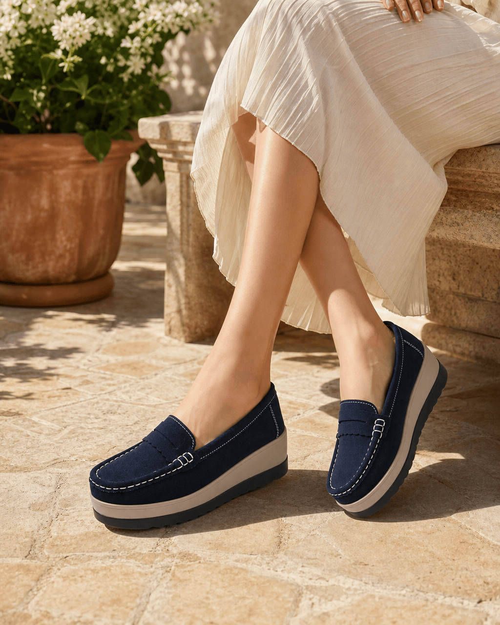Loafers Signature Women's Cow Suede Wedge Loafers