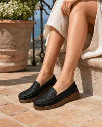 Loafers Signature Women's Embroidered Cow Leather Loafers