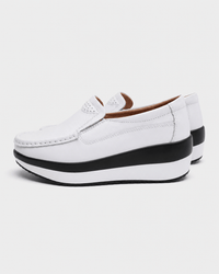 Loafers Signature Women's Genuine Leather Wedge Slip-Ons