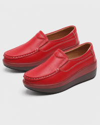Loafers Signature Women's Genuine Leather Wedge Slip-Ons