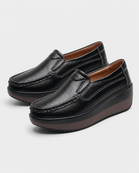 Loafers Signature Women's Genuine Leather Wedge Slip-Ons