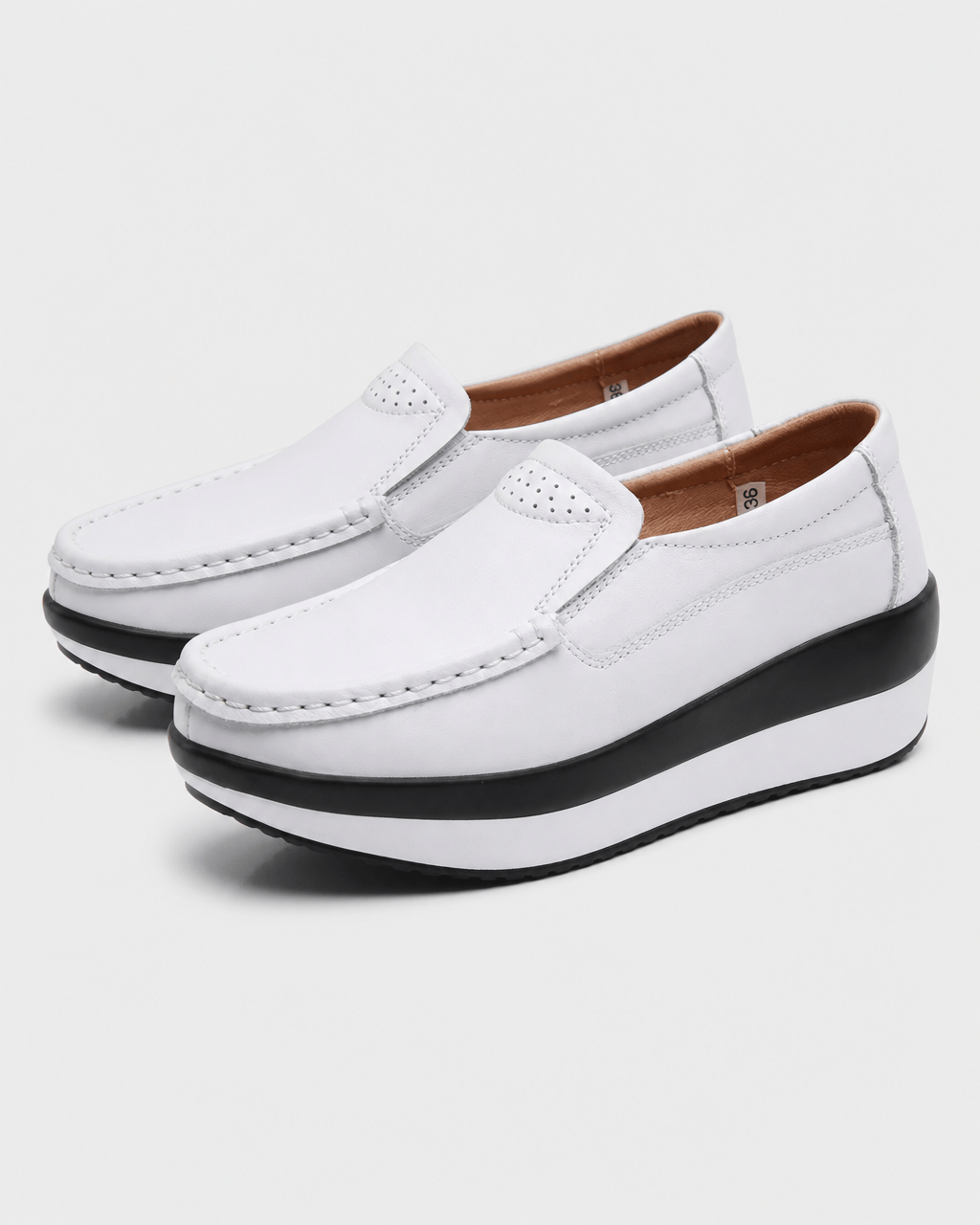 Loafers Signature Women's Genuine Leather Wedge Slip-Ons