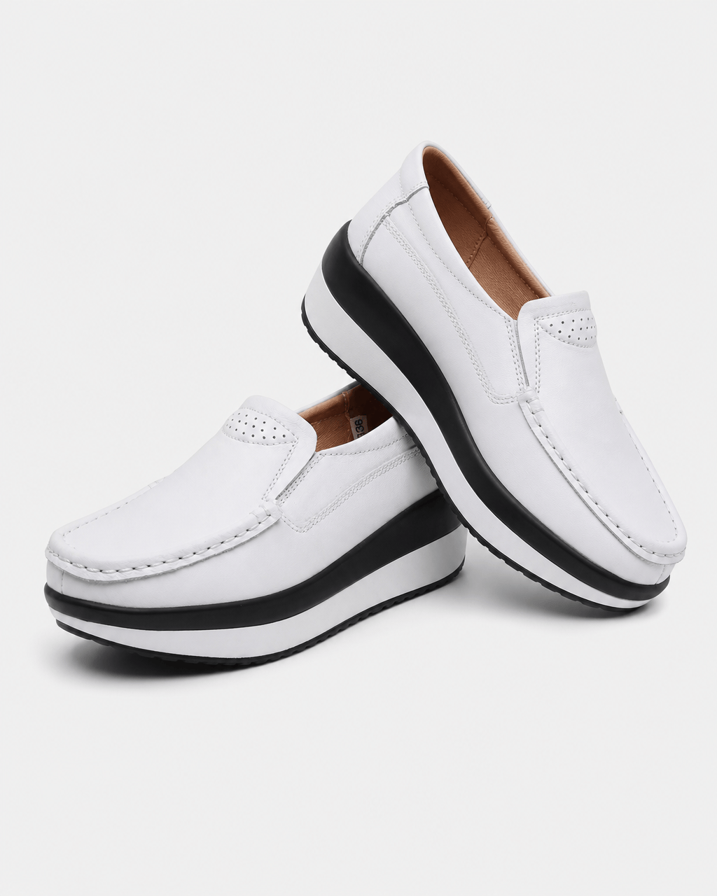 Loafers Signature Women's Genuine Leather Wedge Slip-Ons