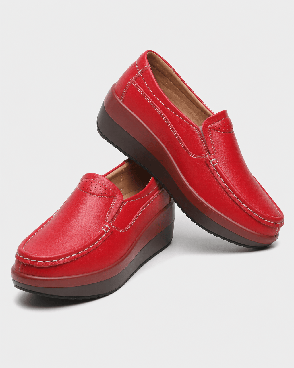 Loafers Signature Women's Genuine Leather Wedge Slip-Ons