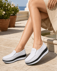 Loafers Signature Women's Genuine Leather Wedge Slip-Ons
