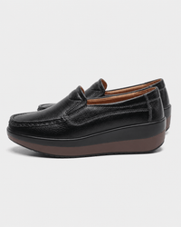 Loafers Signature Women's Genuine Leather Wedge Slip-Ons