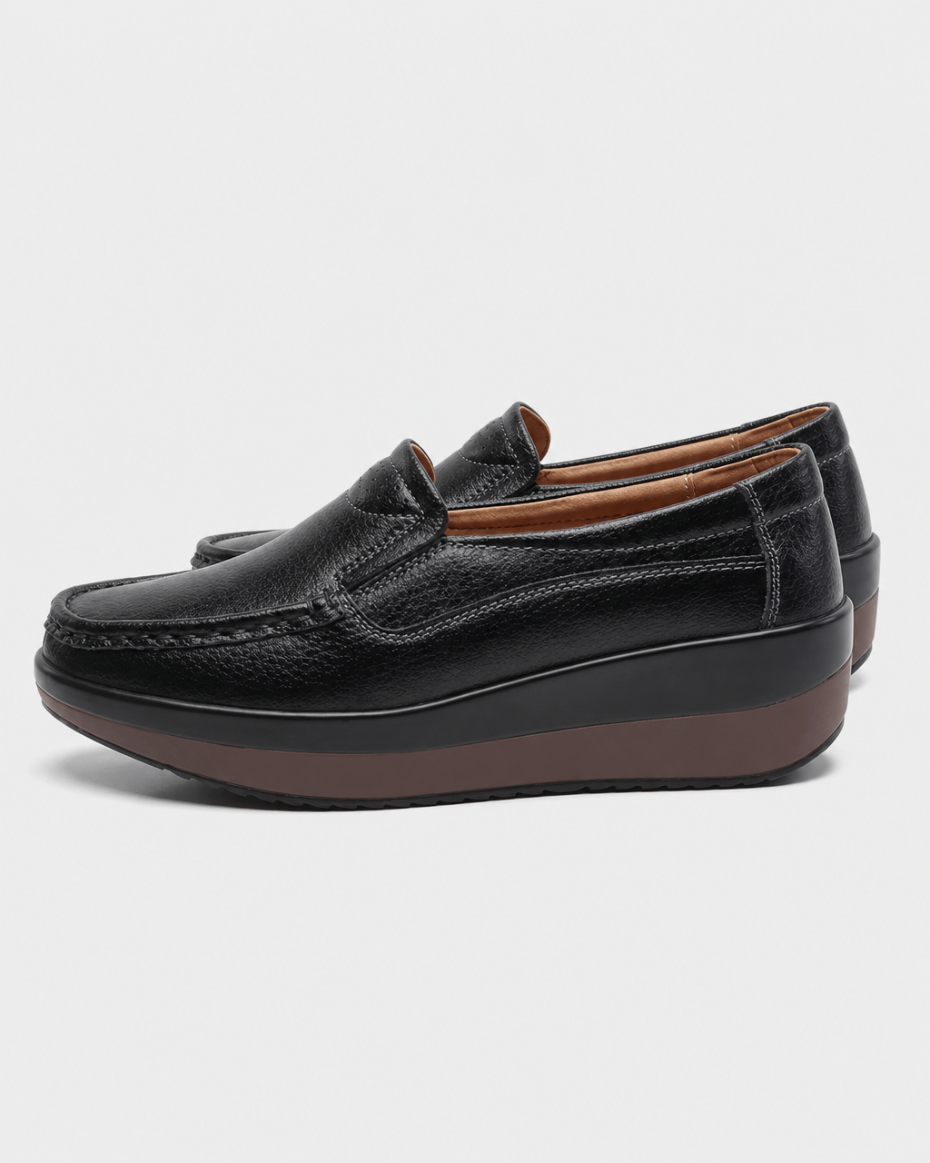 Loafers Signature Women's Genuine Leather Wedge Slip-Ons