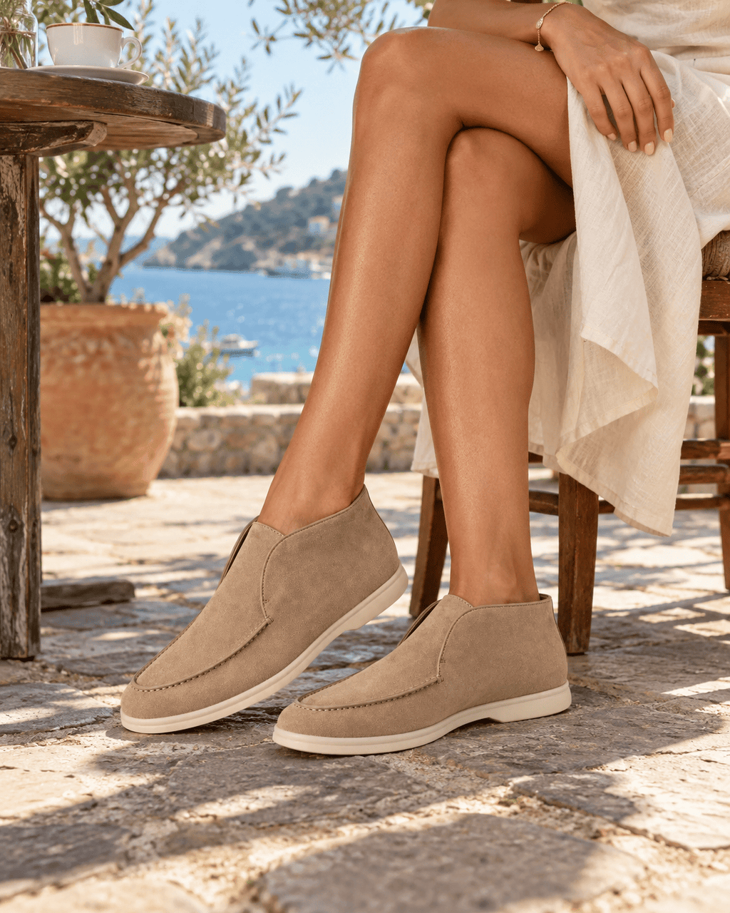 Loafers Signature Women's High-Top Ankle Slip-On Loafers