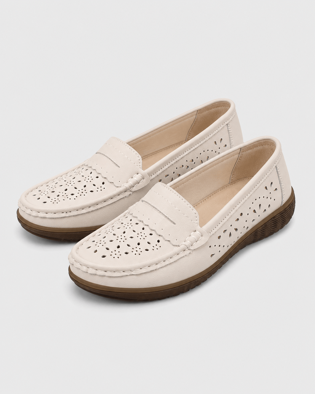 Loafers Signature Women's Perforated Cow Leather Loafers