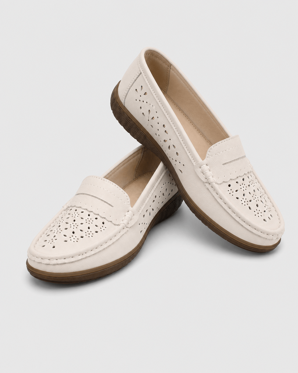 Loafers Signature Women's Perforated Cow Leather Loafers