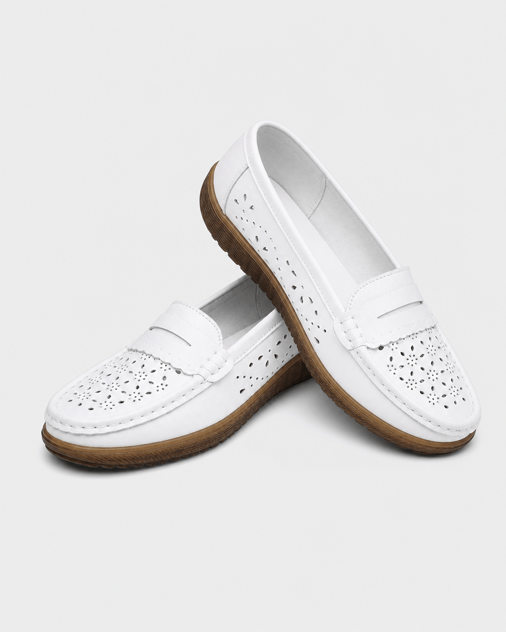Loafers Signature Women's Perforated Cow Leather Loafers