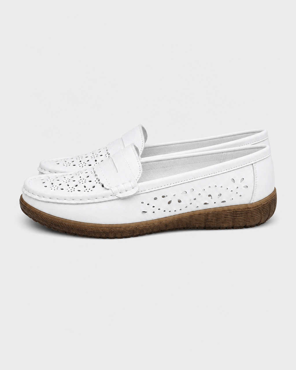 Loafers Signature Women's Perforated Cow Leather Loafers