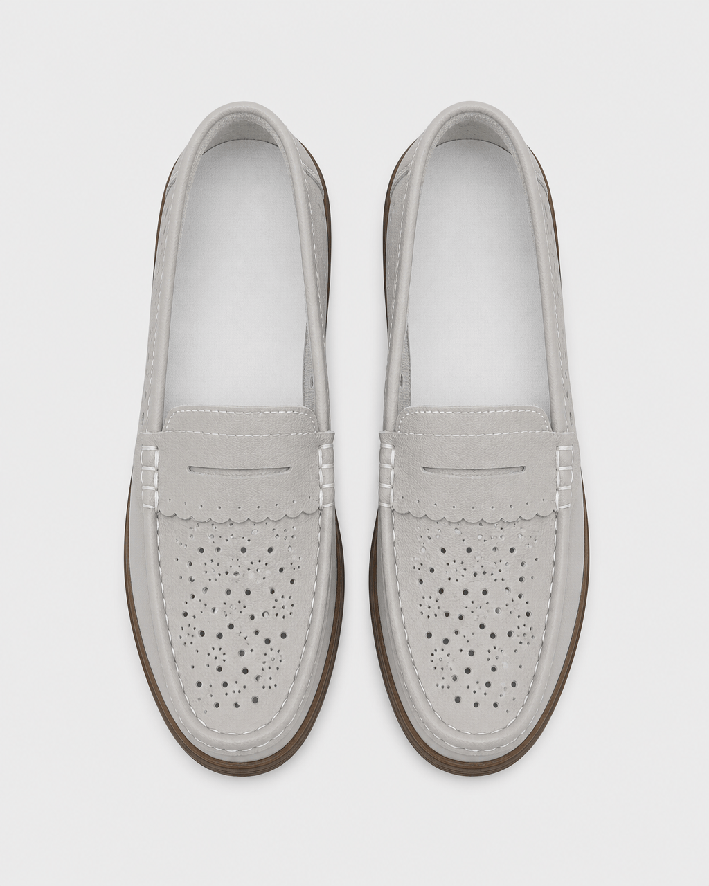 Loafers Signature Women's Perforated Cow Leather Loafers