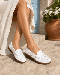 Loafers Signature Women's Perforated Cow Leather Loafers