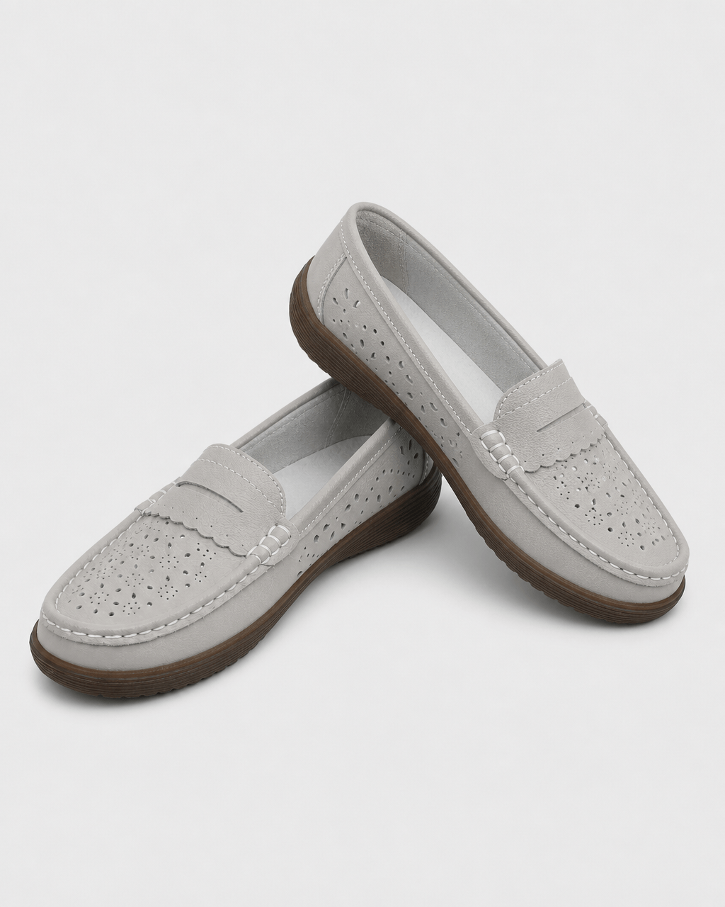 Loafers Signature Women's Perforated Cow Leather Loafers