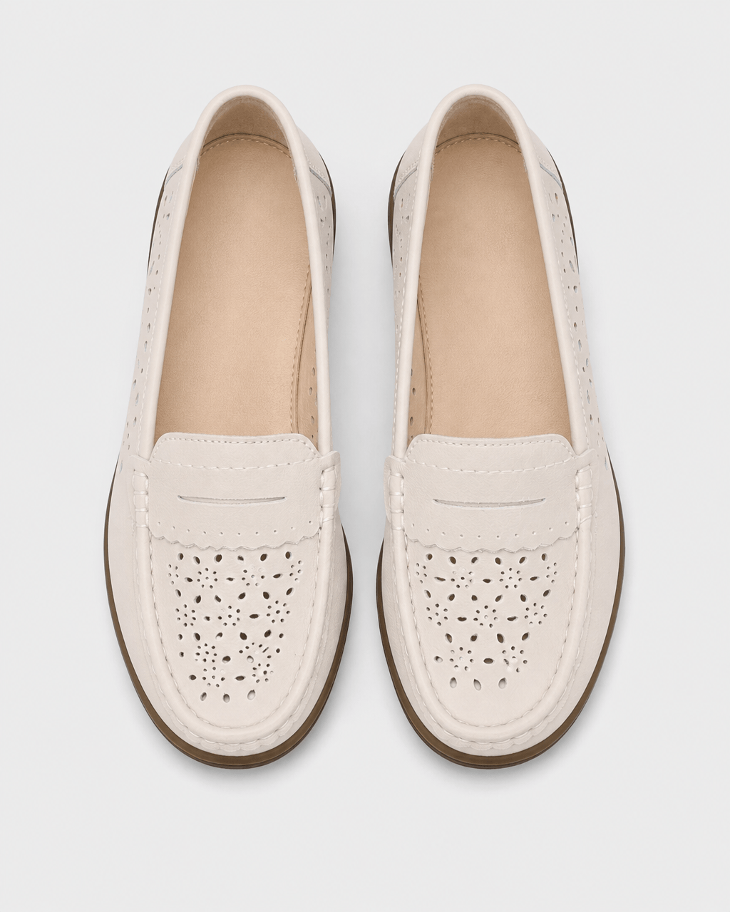Loafers Signature Women's Perforated Cow Leather Loafers
