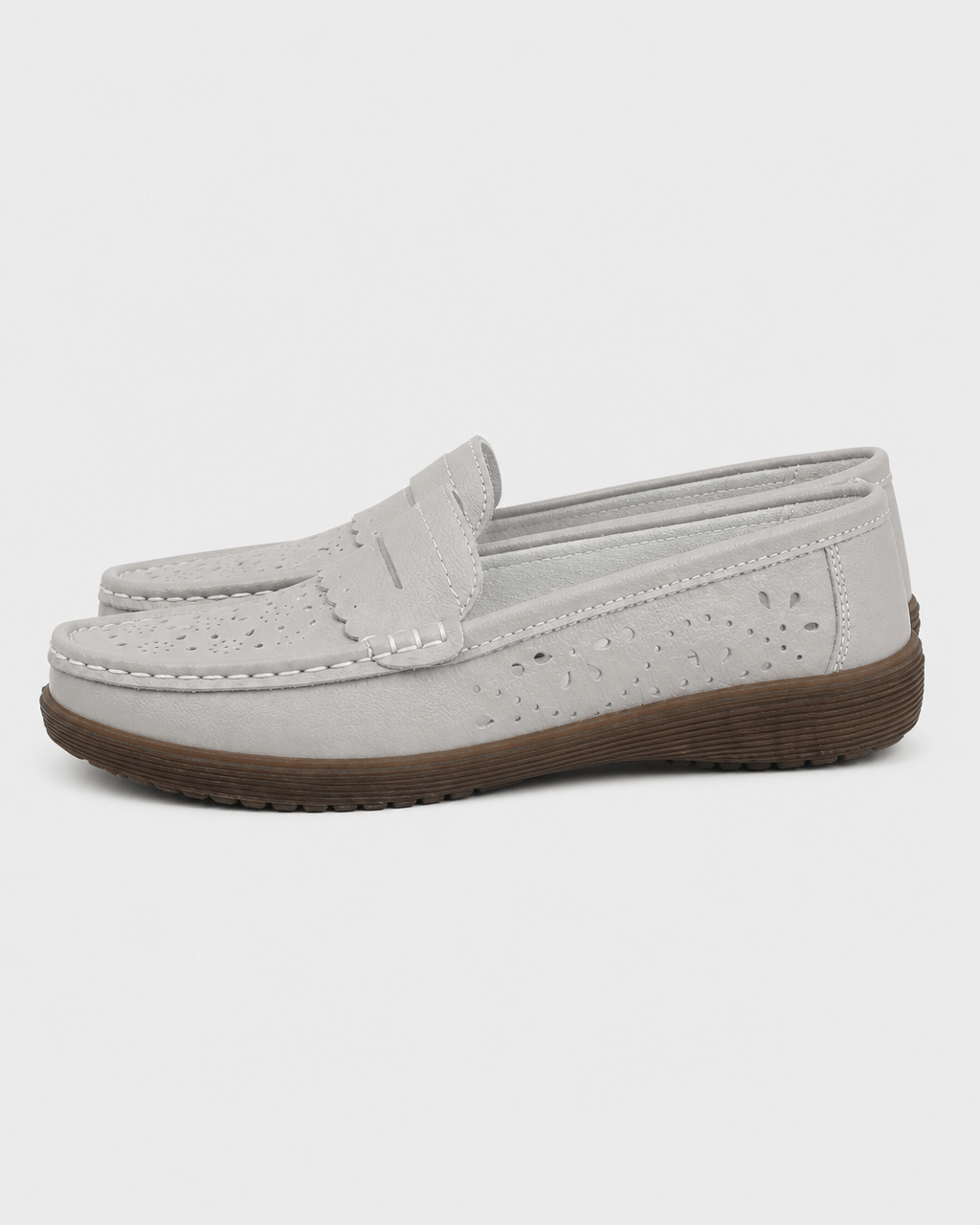 Loafers Signature Women's Perforated Cow Leather Loafers